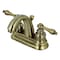 Kingston Brass KB5613AL Restoration 4" Centerset Bathroom Faucet, Antique Brass KB5613AL - alternate 1